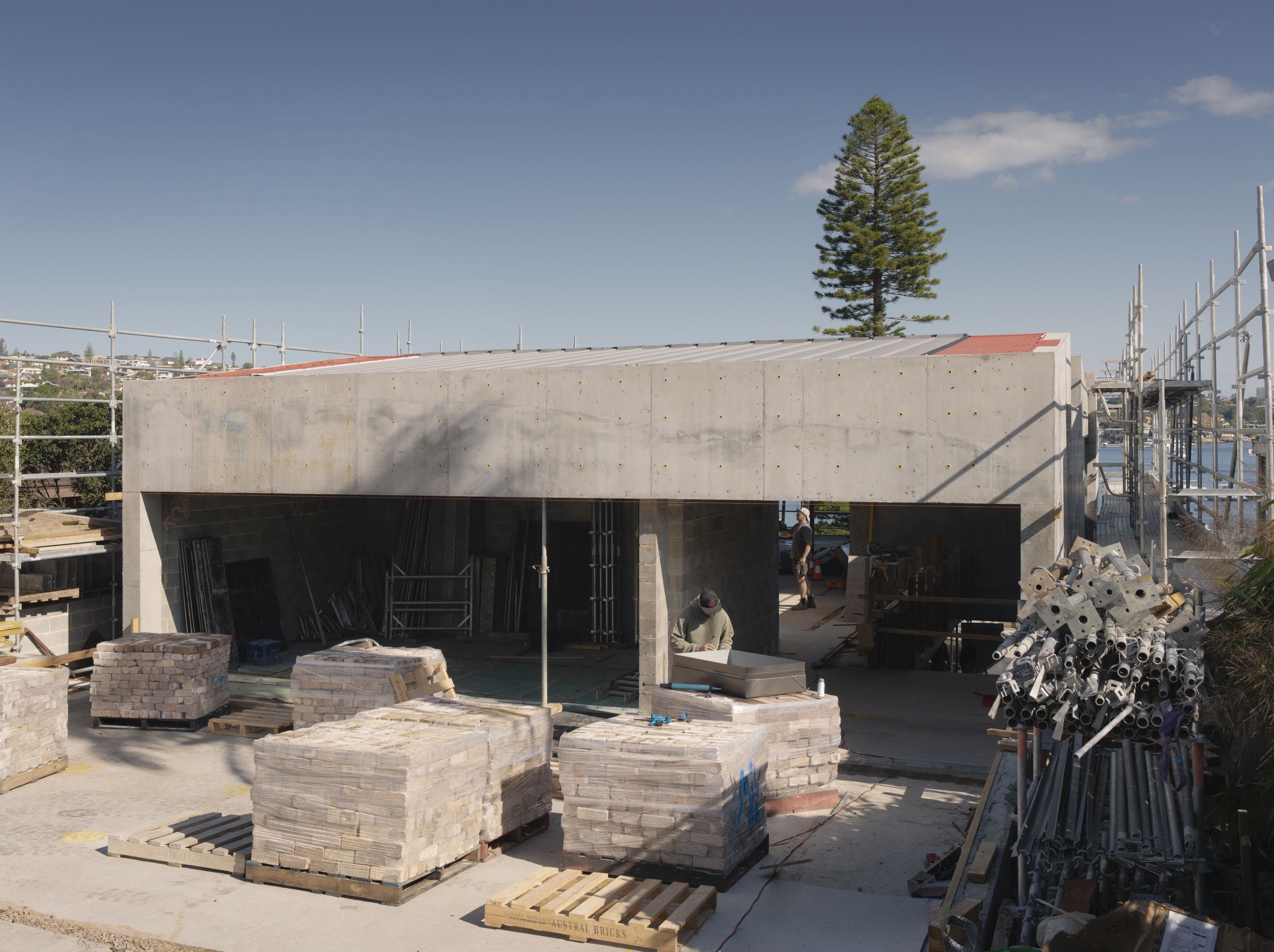 Watsons Bay new home under construction, off-form concrete structure, HP Constructions